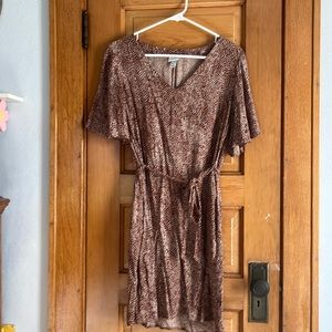 Brown and cream, short sleeve dress from A New Day (Target)